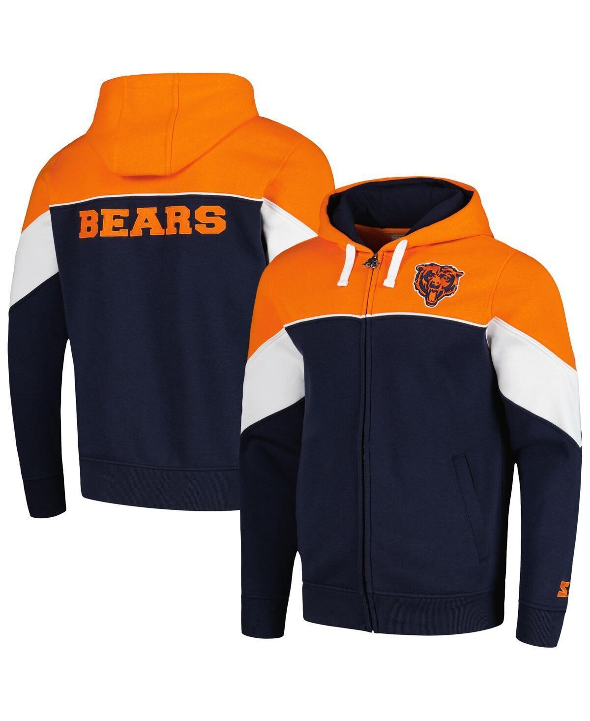 Mens Starter Navy Chicago Bears Running Back Full-Zip Hoodie - Navy Product Image