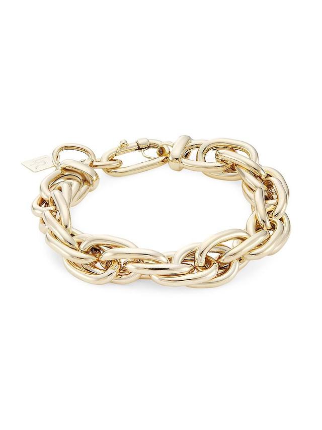 Womens 14K Yellow Gold Small Oval-Link Chain Bracelet Product Image