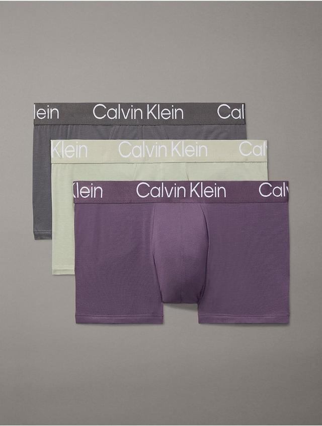 Calvin Klein Mens Ultra-Soft Modern 3-Pack Trunk - Multi - S Product Image