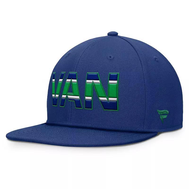 Mens Fanatics Blue Vancouver Canucks Authentic Pro Rink Snapback Hat Product Image