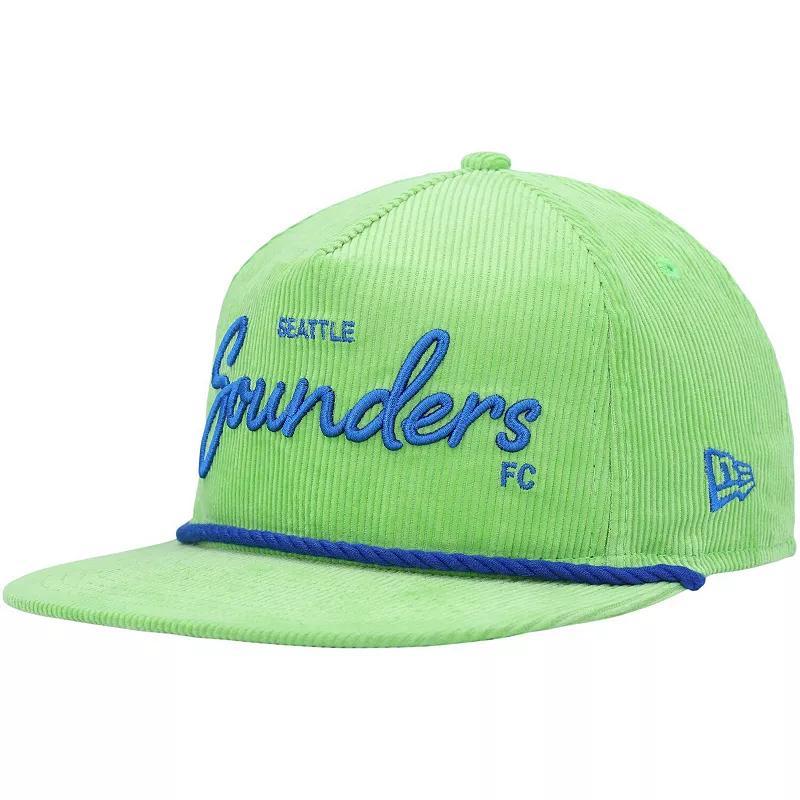 Mens New Era Seattle Sounders FC Corduroy Golfer Adjustable Hat Product Image