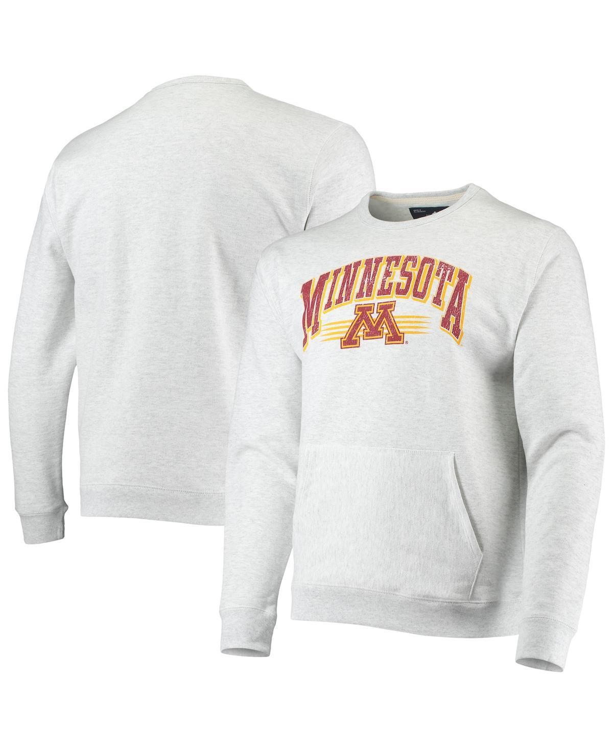 Mens Heather Gray Minnesota Golden Gophers Upperclassman Pocket Pullover Sweatshirt Product Image