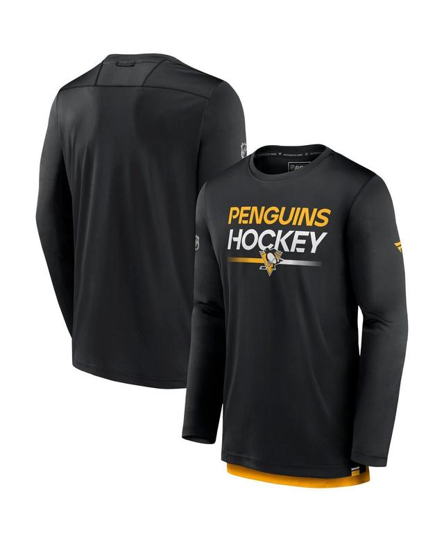 Mens Fanatics Branded Pittsburgh Penguins Authentic Pro Long Sleeve T-Shirt Product Image