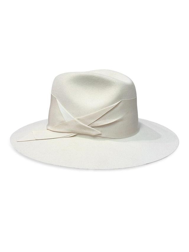 Womens Gardenia Asymmetric Ribbon Fedora Product Image