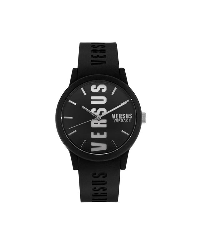 Versus Versace Mens Barbes Silicone Quartz Black Silicone Strap 40mm Product Image