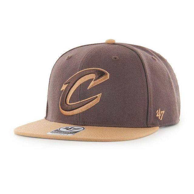 Mens 47 Cleveland Cavaliers No Shot Two-Tone Captain Snapback Hat Product Image