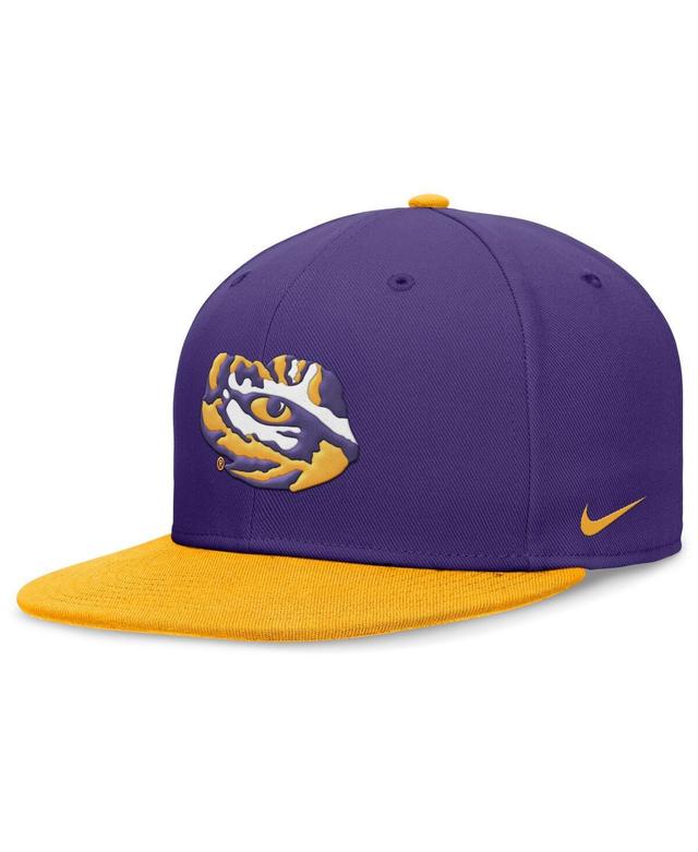 Nike Mens Purple Lsu Tigers Performance Fitted Hat - Purple, Gold Product Image