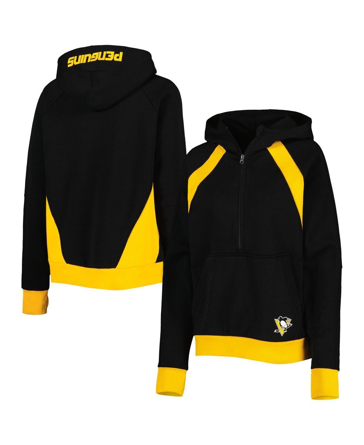 Womens Starter Pittsburgh Penguins Wishbone Half-Zip Hoodie Product Image