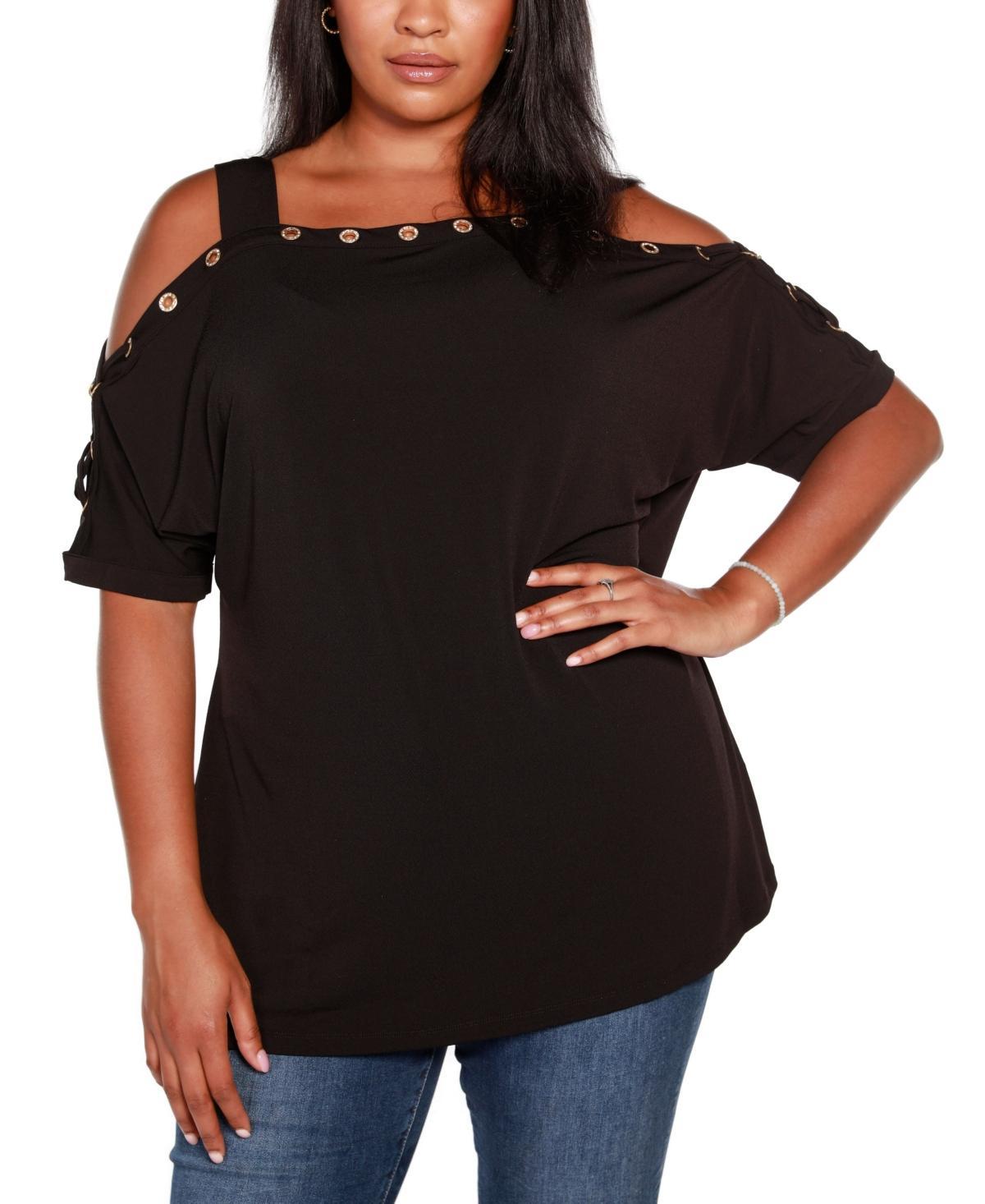 Belldini Plus Size Cold-Shoulder Top Product Image