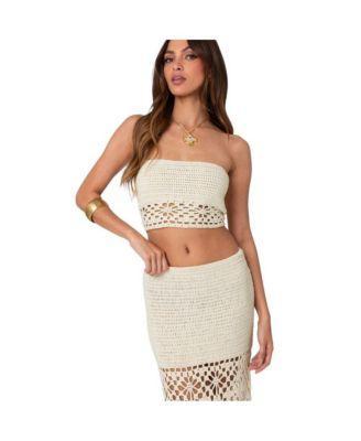 Edikted Womens Ida Crochet Tube Top Product Image