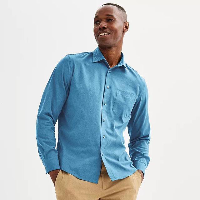 Mens FLX Performance Untucked-Fit Long Sleeve Button Down Shirt Product Image