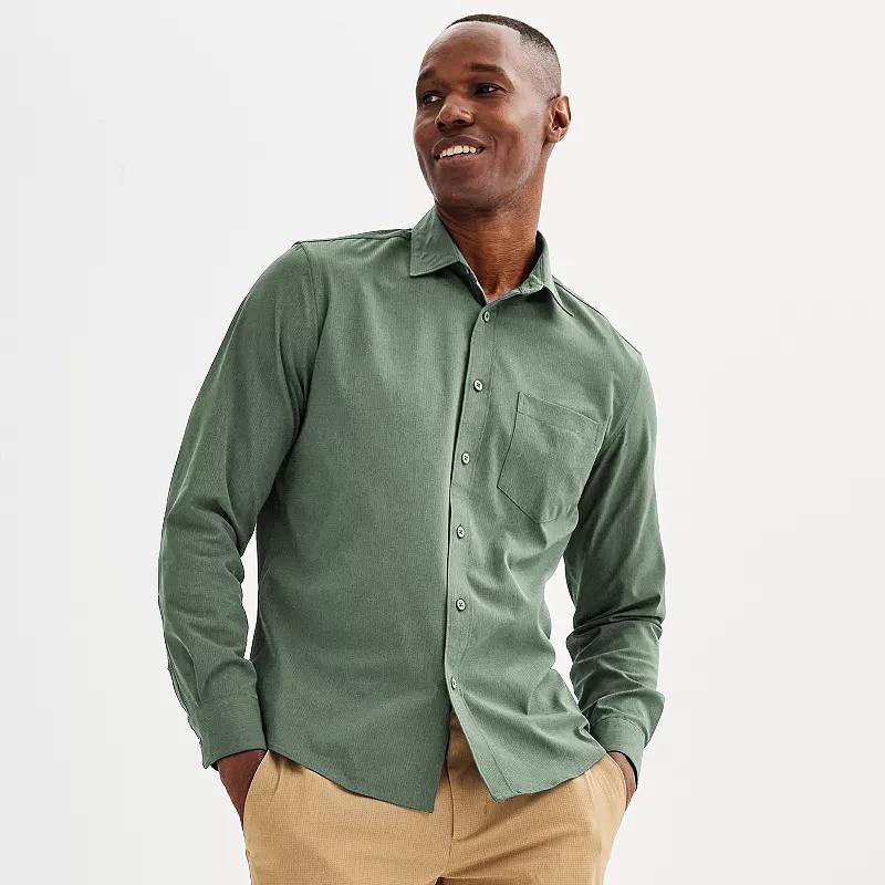 Mens FLX Performance Untucked-Fit Long Sleeve Button Down Shirt Product Image