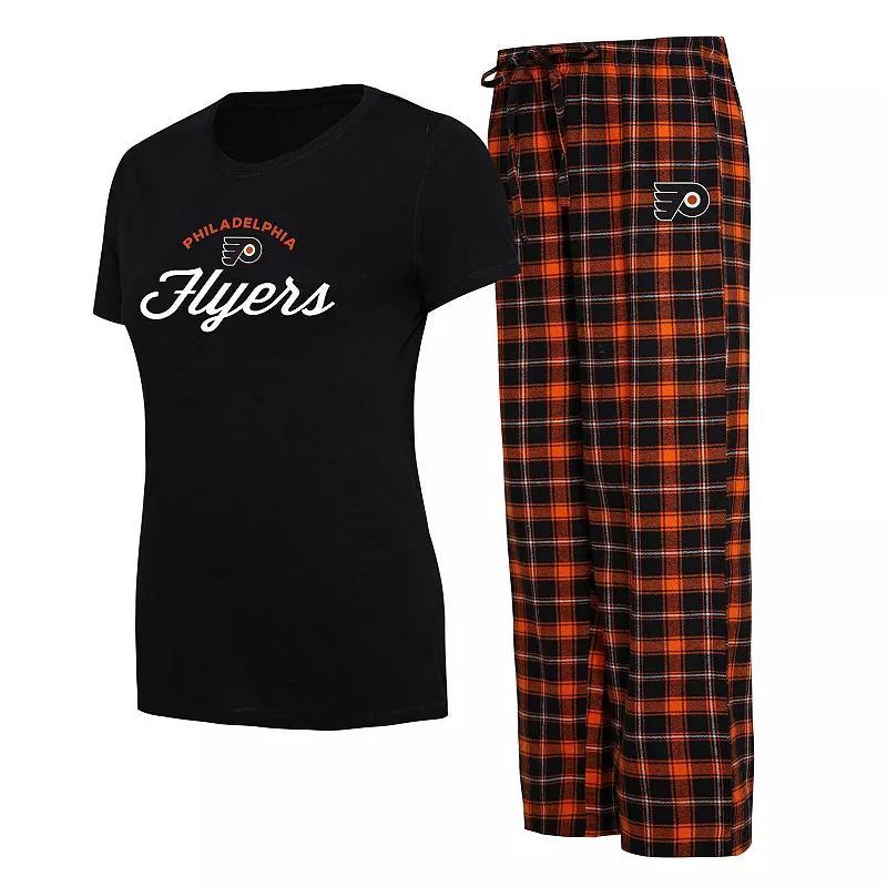 Womens Concepts Sport /Orange San Francisco Giants Arctic T-Shirt & Flannel Pants Sleep Set Product Image