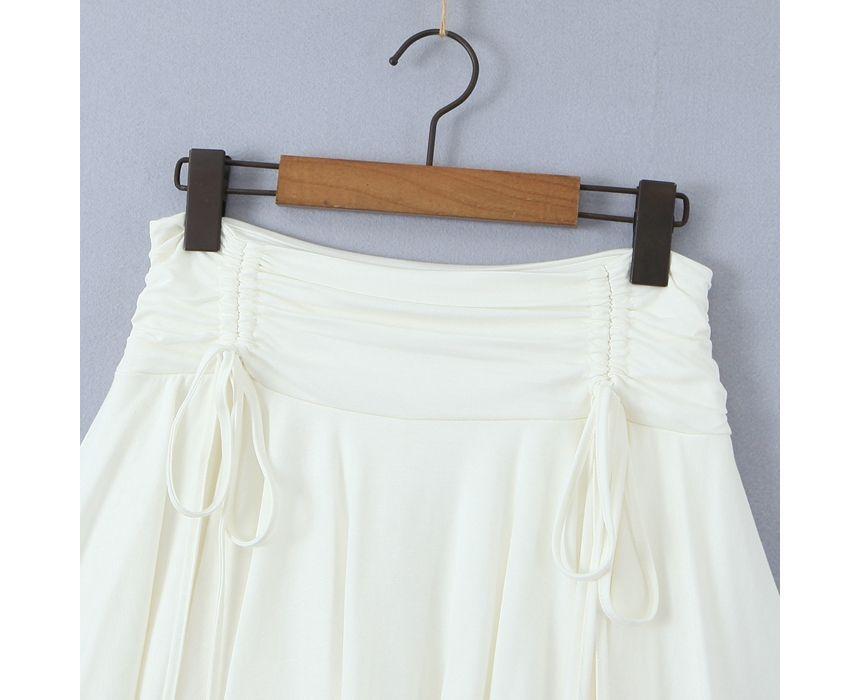 Balletcore High Waist Plain Mini A-Line Skirt Product Image