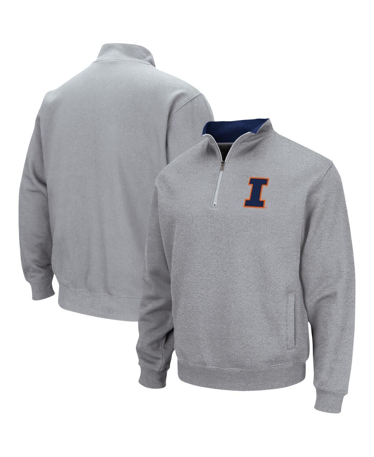 Mens Colosseum Heathered Gray Alabama Crimson Tide Tortugas Team Logo Quarter-Zip Jacket Product Image