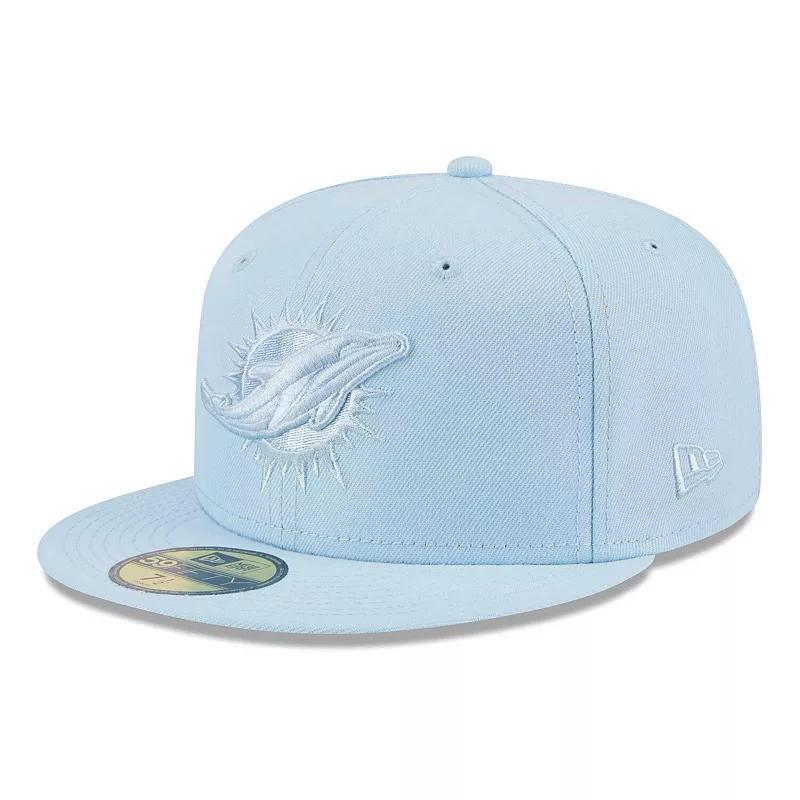 Mens New Era Blue Miami Dolphins Color Pack 59FIFTY Fitted Hat Product Image