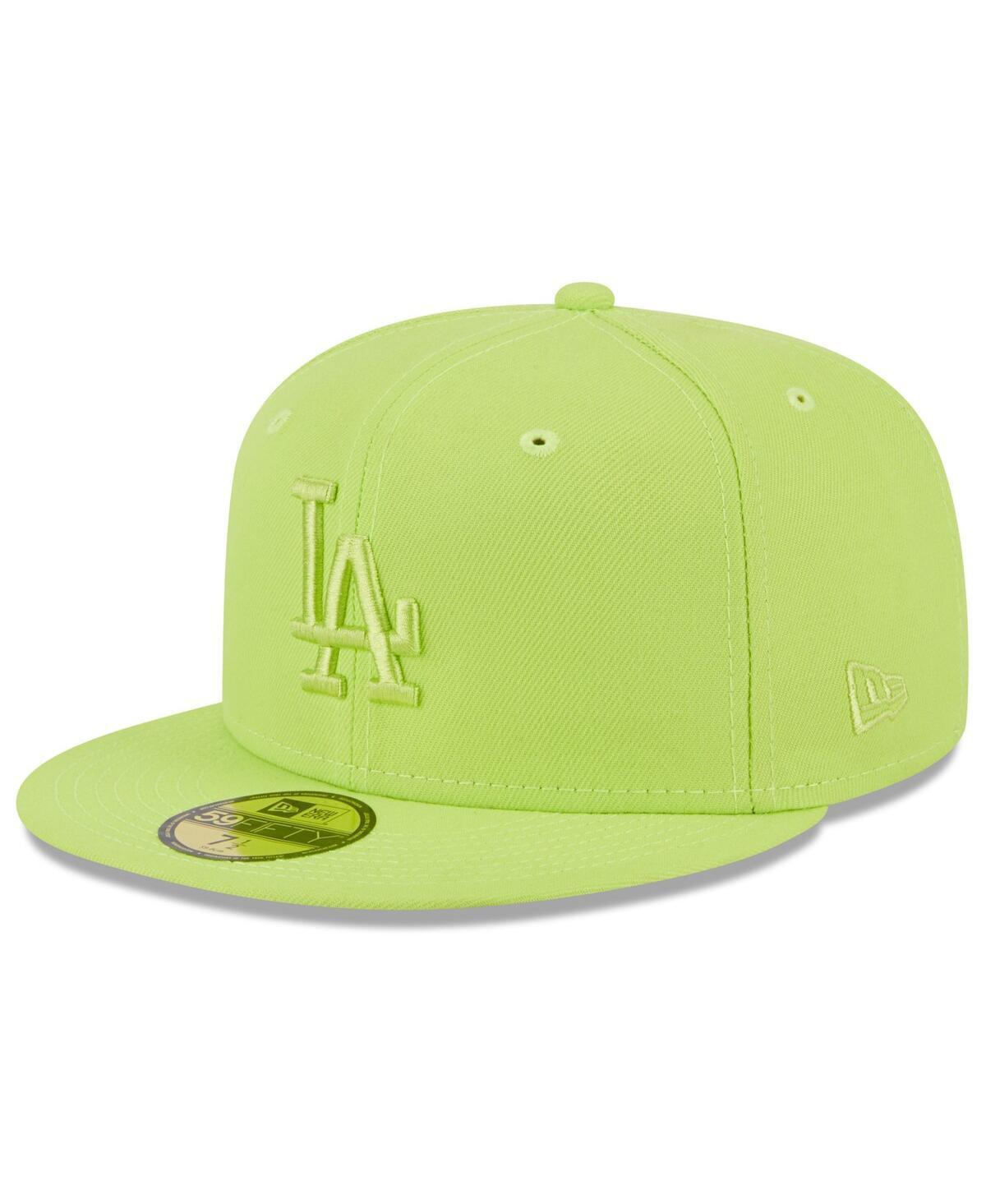 Mens New Era Neon Green Los Angeles Dodgers 2023 Spring Color Basic 59FIFTY Fitted Hat Product Image