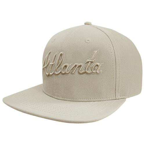 Pro Standard Mens Braves Neutrals SMU Snapback Cap - Taupe/Taupe Product Image