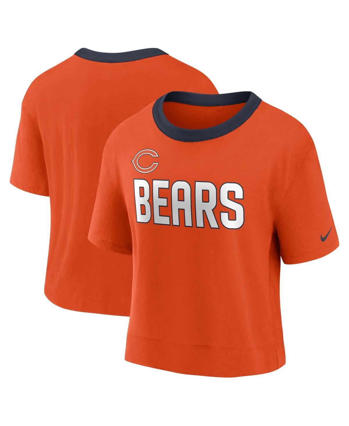 Womens Nike Orange Chicago Bears High Hip Fashion Cropped Top Product Image