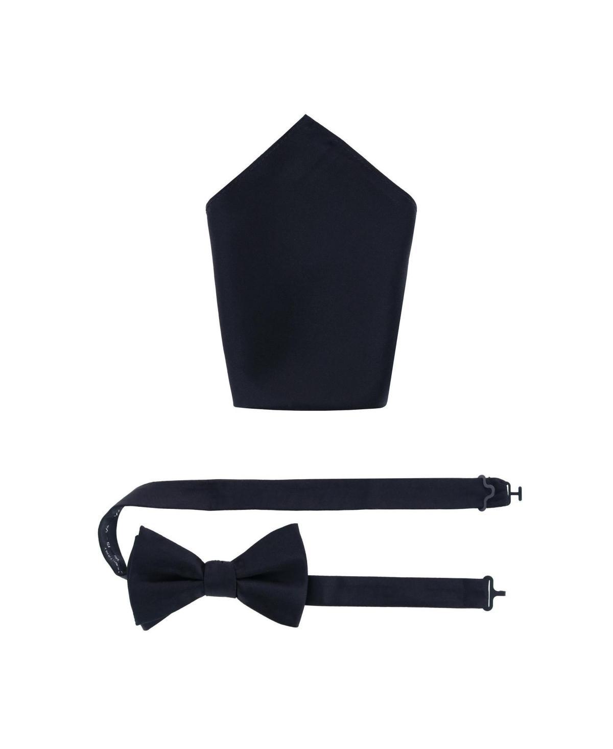 Trafalgar Sutton Solid Color Silk Bowtie and Pocket Square Combo Product Image