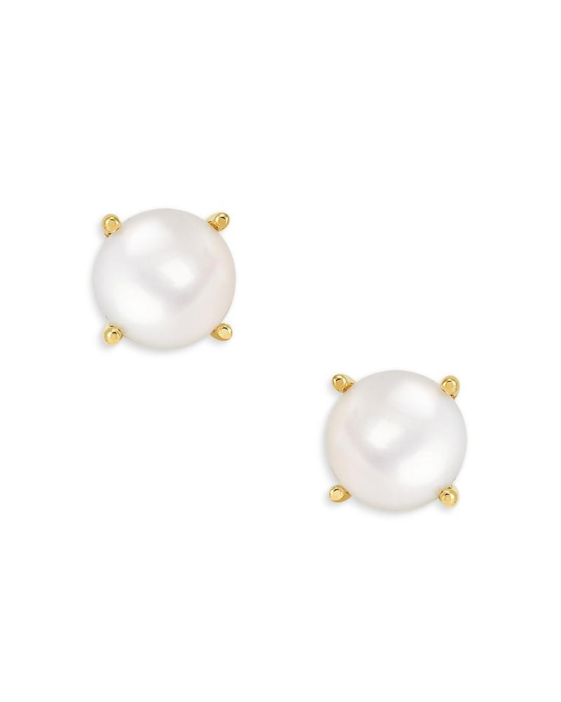 Gold plated 5 mm Round Cubic Zirconia Stud Earrings Product Image