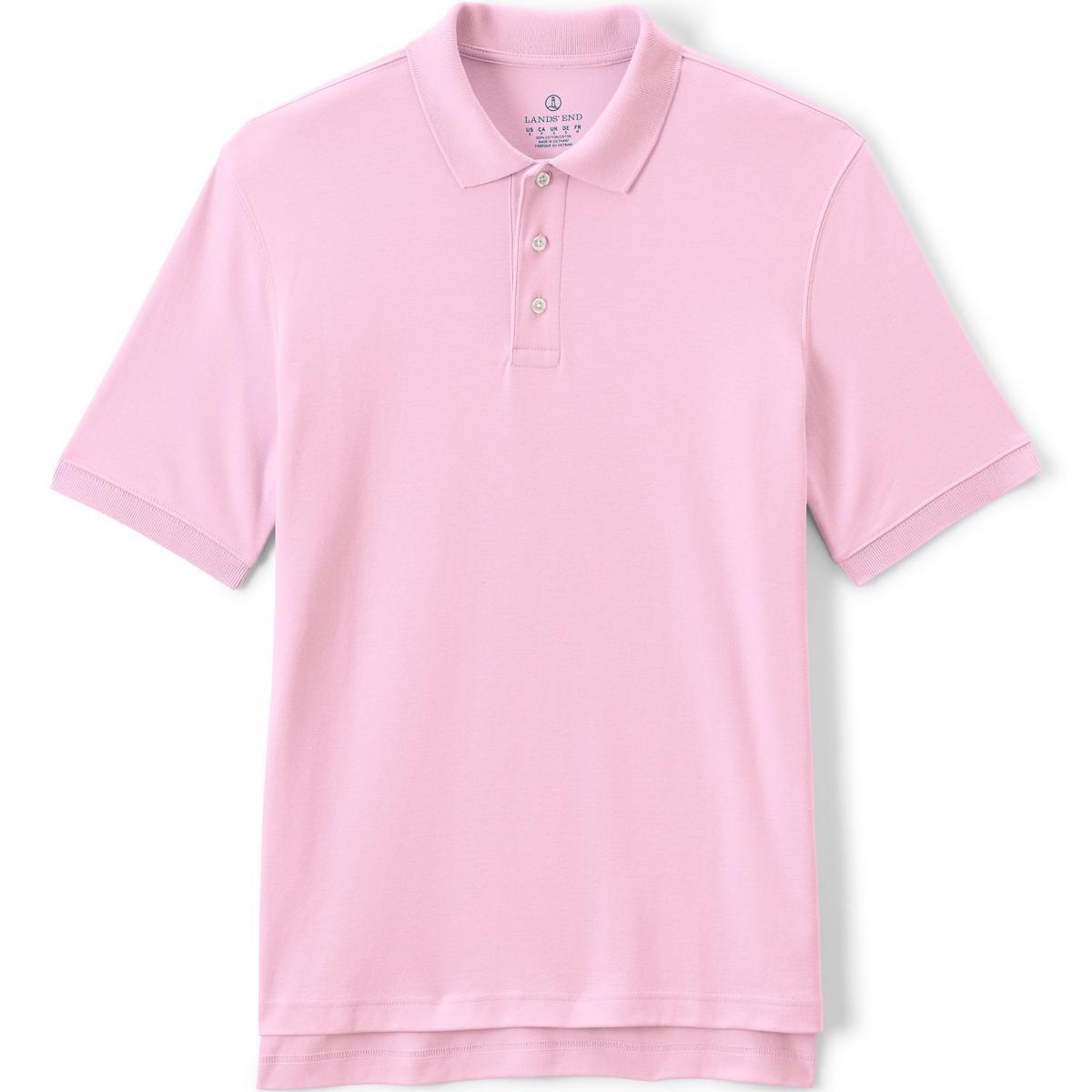 Men's Short Sleeve Interlock Polo Shirt - Lands' End Product Image