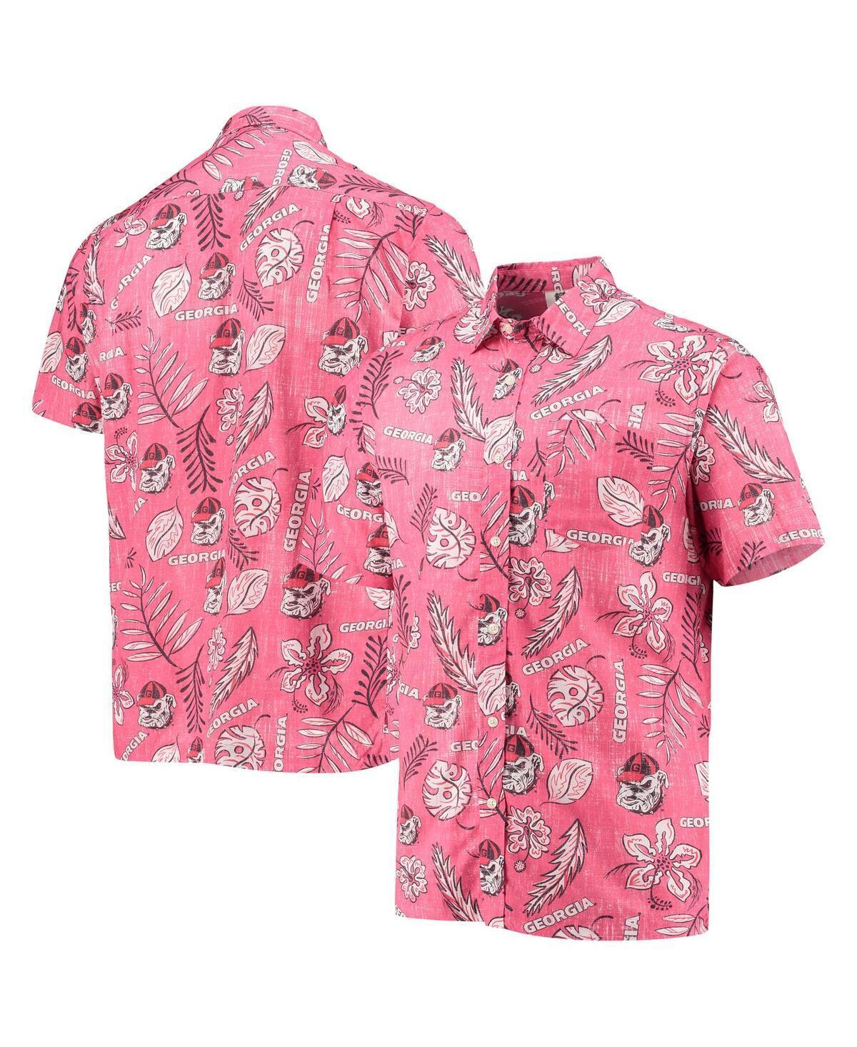 Mens Wes & Willy Georgia Bulldogs Vintage Floral Button-Up Shirt Product Image