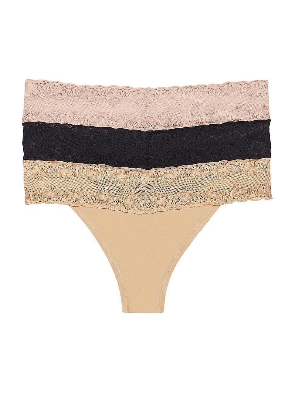 Natori Bliss Perfection Lace Trim Thong Product Image