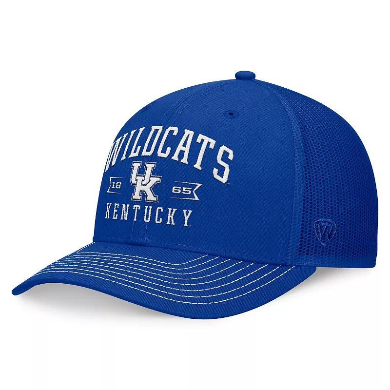 Mens Top of the World Royal Kentucky Wildcats Carson Trucker Adjustable Hat Product Image