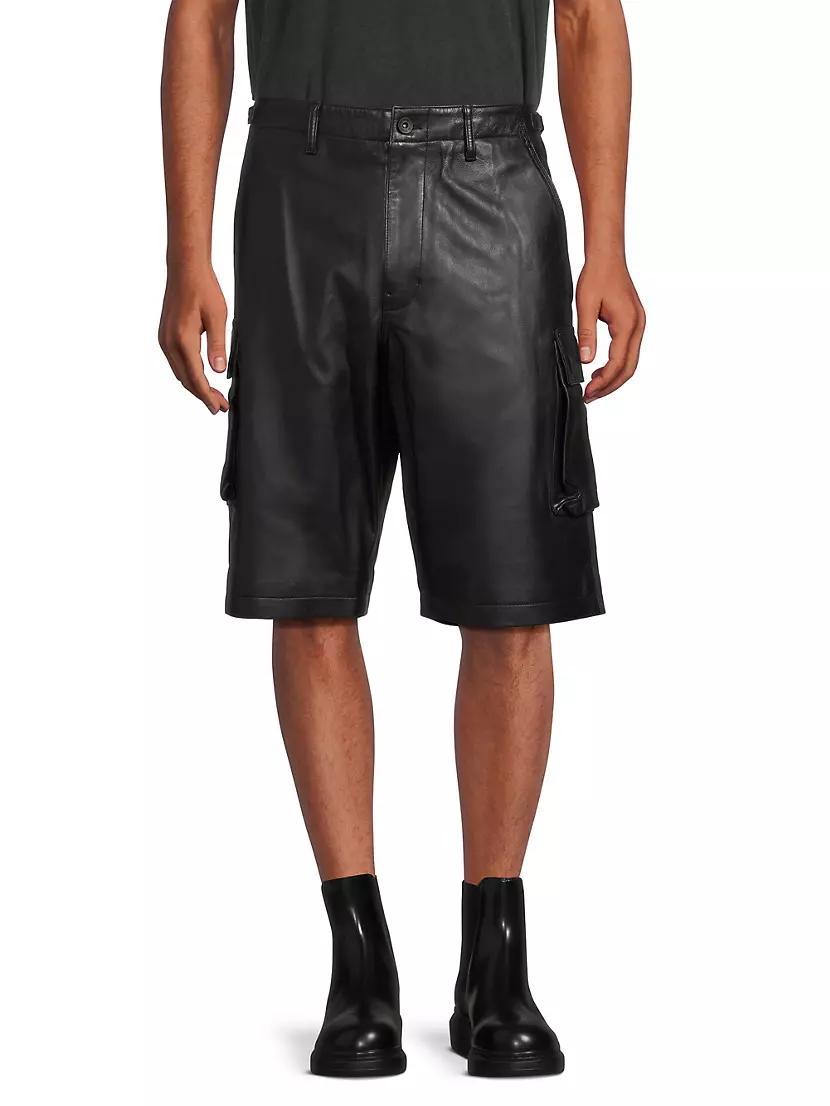 Leather Cargo Shorts Product Image