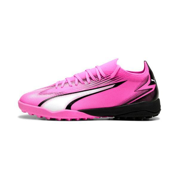 PUMA ULTRA MATCH Turf Trainer Men's Soccer Cleats Shoes in Poison Pink/White/Black Product Image