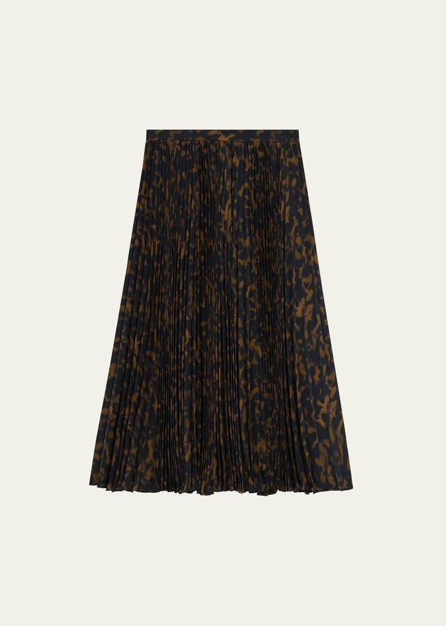 Sunburst Pleated A-Line Midi Skirt Product Image