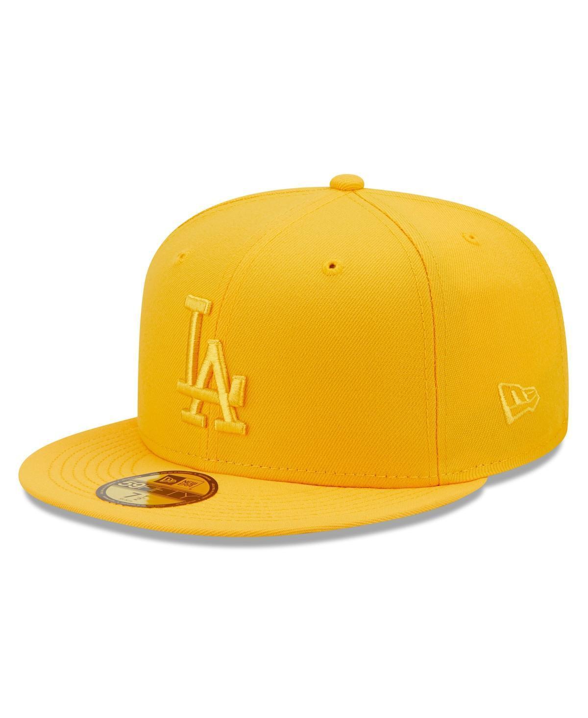 Mens New Era Gold Los Angeles Dodgers Tonal 59FIFTY Fitted Hat Product Image