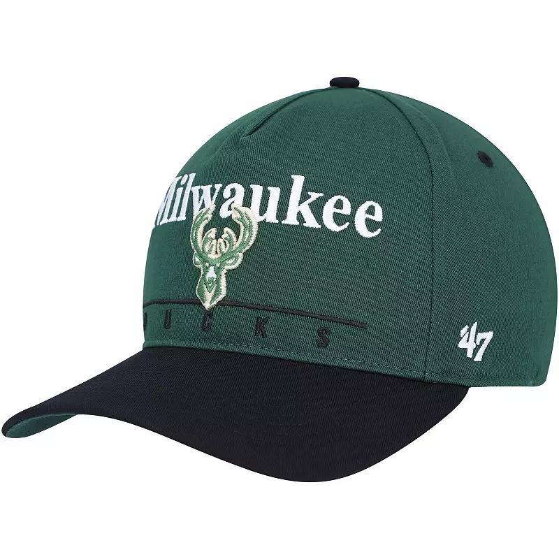 Mens 47 Hunter Green/Black Milwaukee Bucks Super Hitch Adjustable Hat Product Image