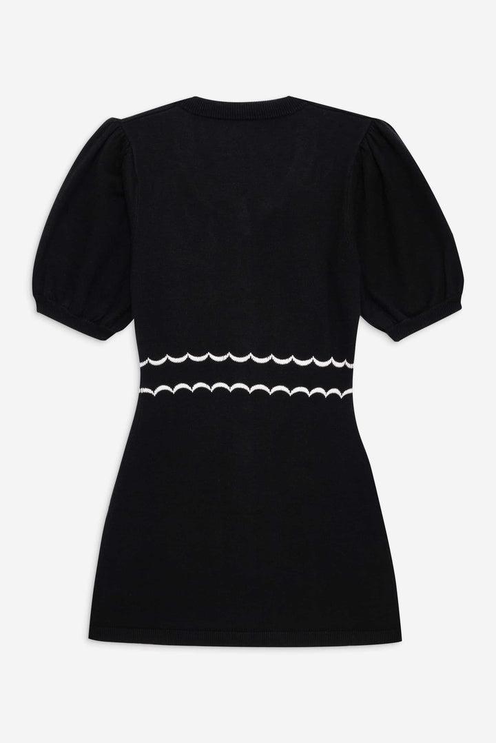 Josephina Knit Mini Dress — Black Product Image