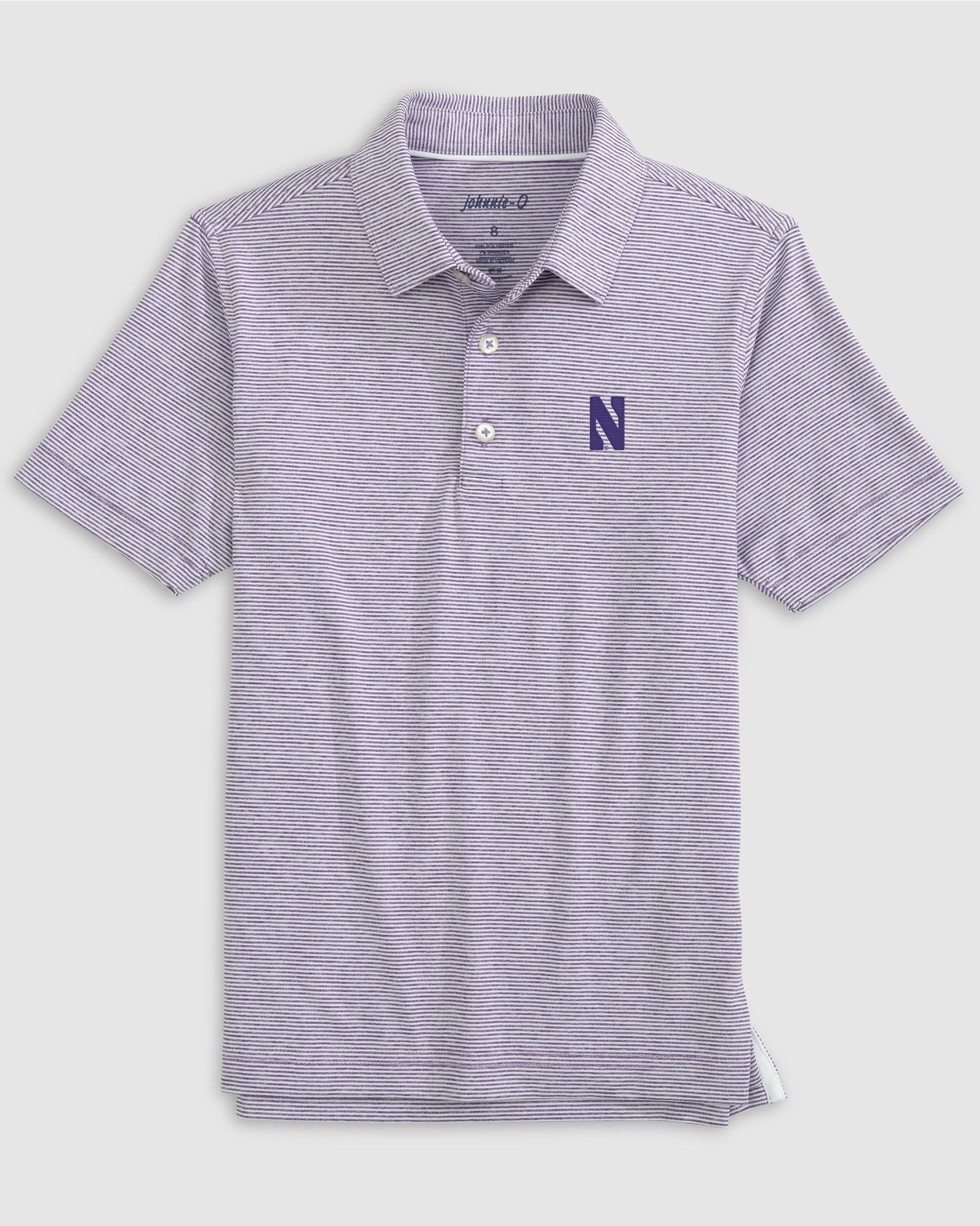 North Carolina Lyndonn Jr. Striped Jersey Performance Polo - Tar Heel Logo Product Image