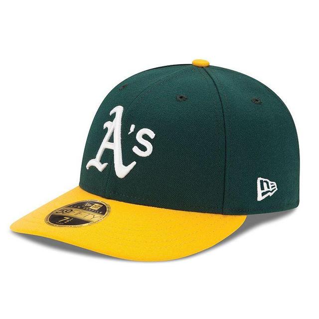 Mens New Era /Yellow Oakland Athletics Home Authentic Collection On-Field Low Profile 59FIFTY Fitted Hat Product Image