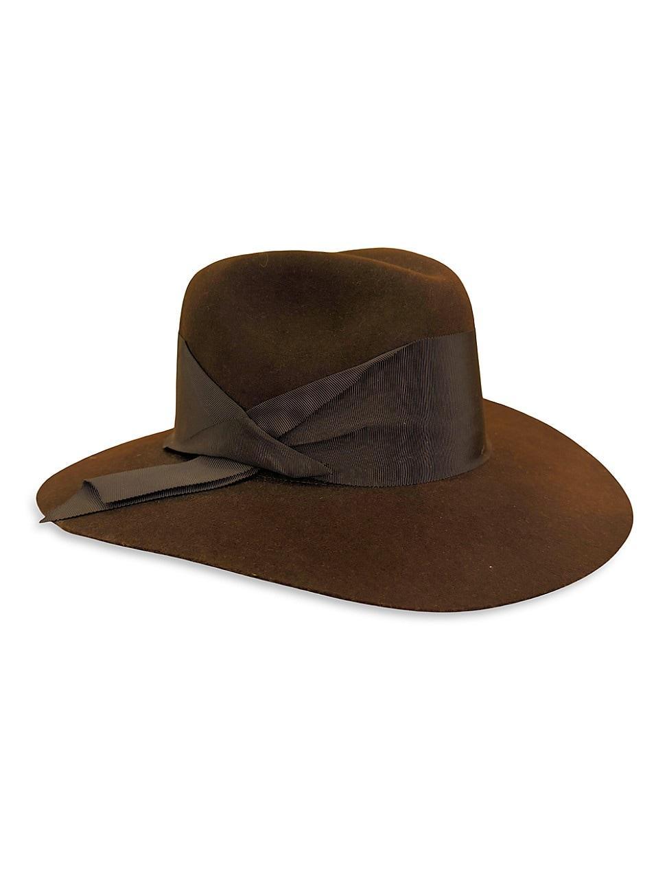 Womens Gardenia Asymmetric Ribbon Fedora Product Image