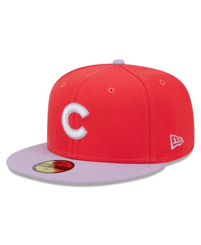 Mens New Era Red Chicago Cubs Spring Color Two-Tone 59FIFTY Fitted Hat - Red Product Image