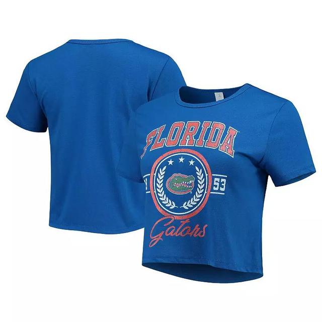 Womens ZooZatz Royal Florida Gators Core Laurels Cropped T-Shirt Product Image