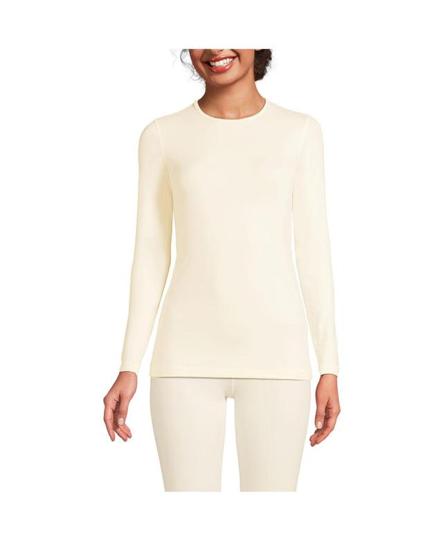 Petite Lands End Thermaskin Long Underwear Crewneck Top, Womens Product Image