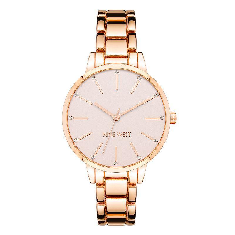 Nine West Womens Quartz Gold-Tone Alloy Link Bracelet Watch, 36mm Product Image