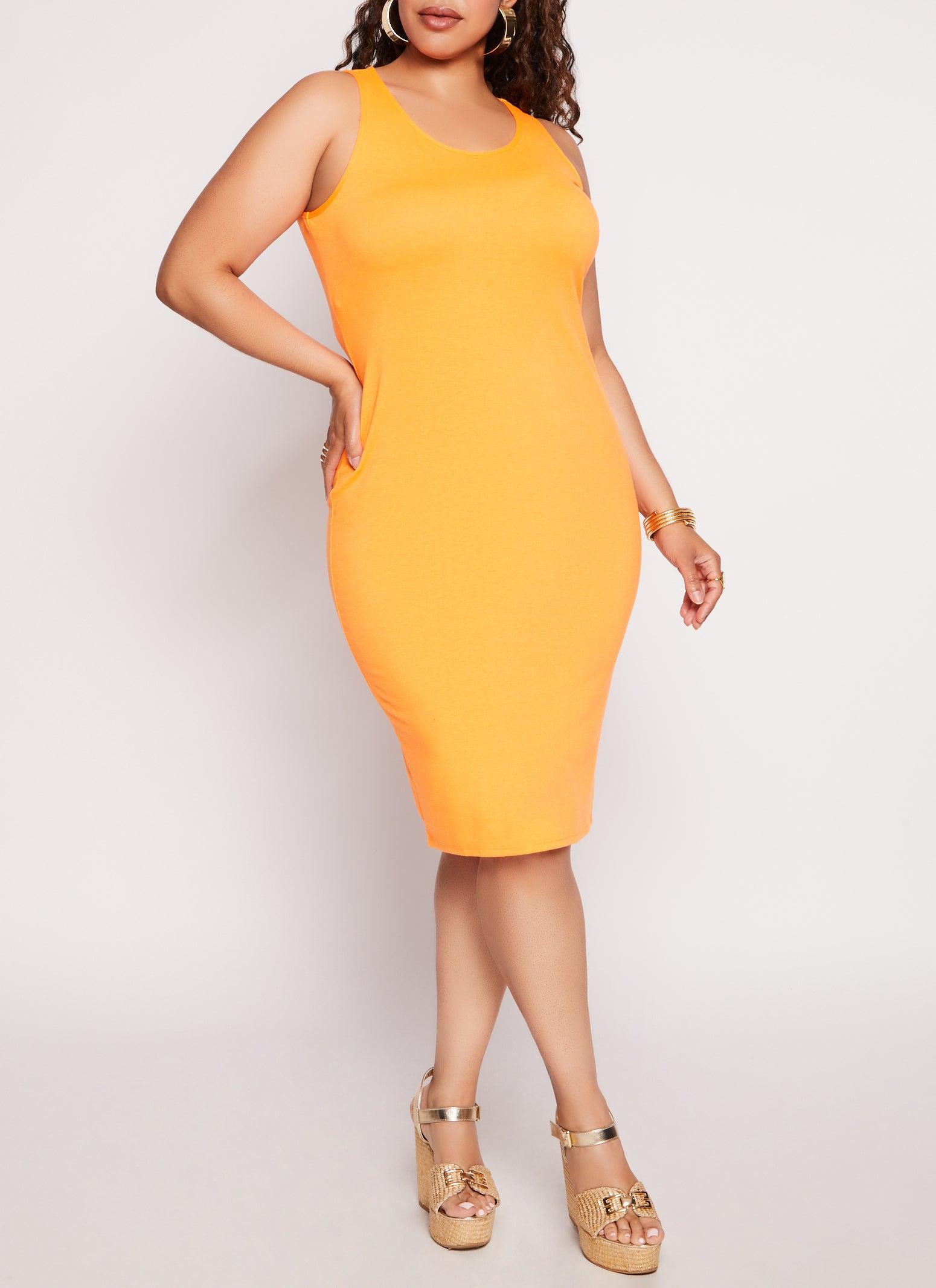 Womens Plus Size Basic Tank Dress Product Image