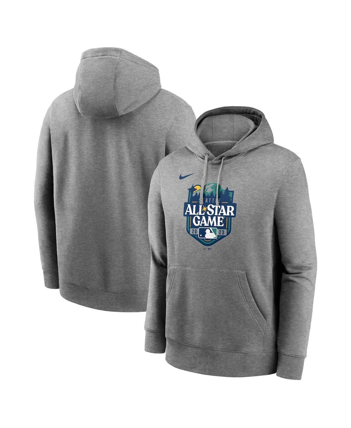 Mens Nike Heathered Gray Chicago Bears Rewind Club Fleece Pullover Hoodie Grey Product Image