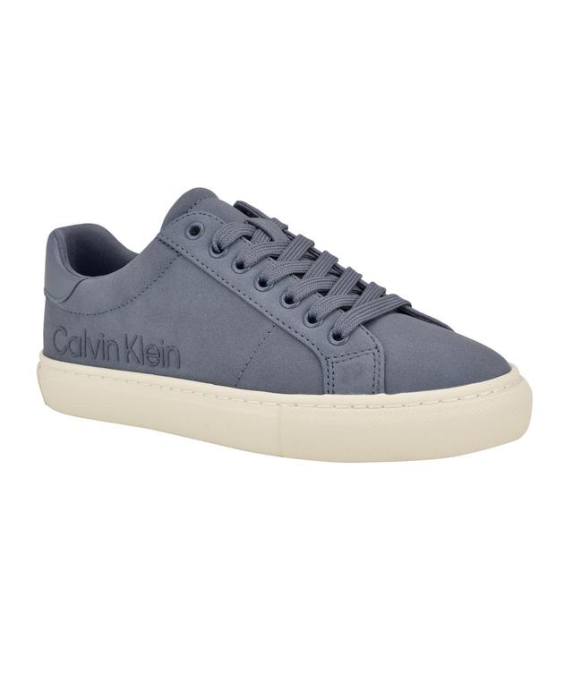 Calvin Klein Womens Camzy Round Toe Lace-Up Casual Sneakers Product Image