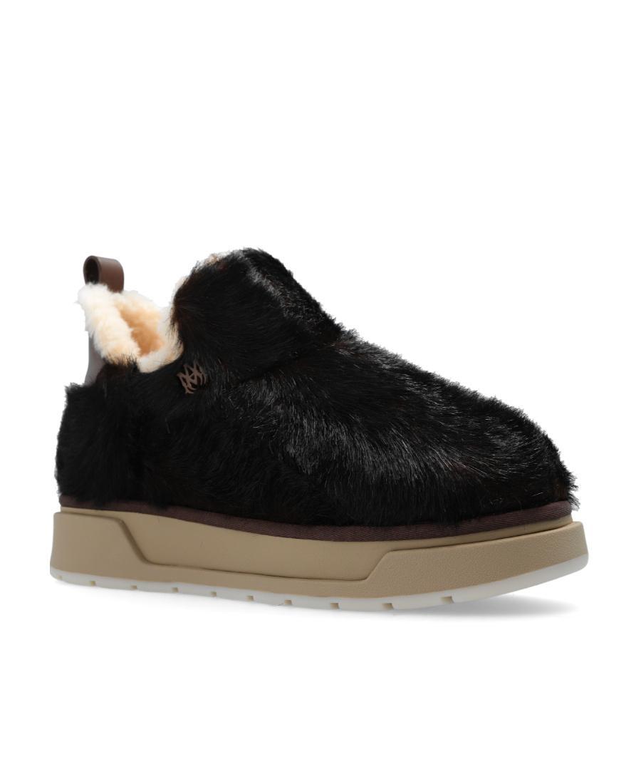 AMIRI Malibu Shearling Ankle Boots In Black Product Image