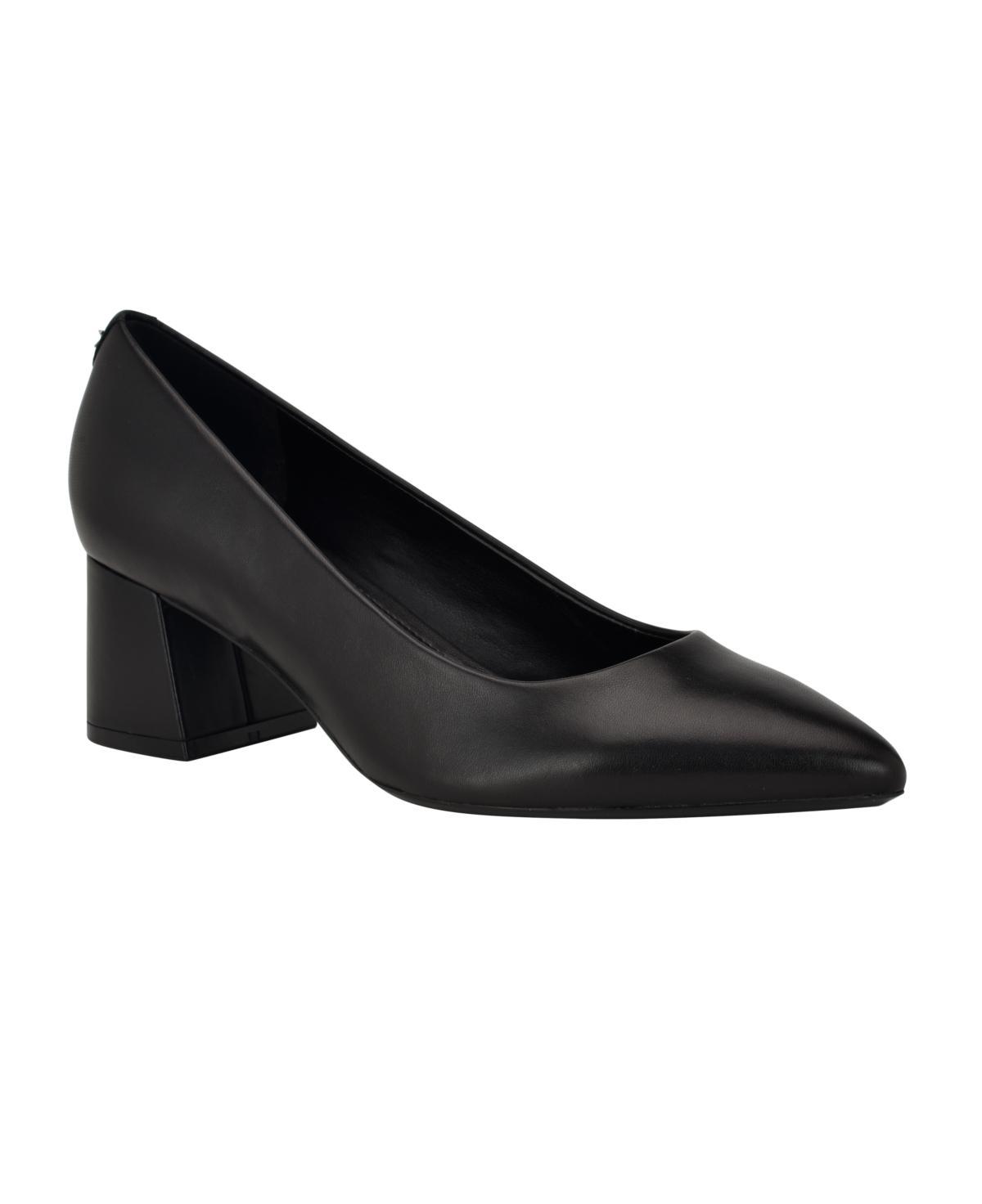 Calvin Klein Womens Lenott Pointy Toe Dress Block Heel Pumps Product Image