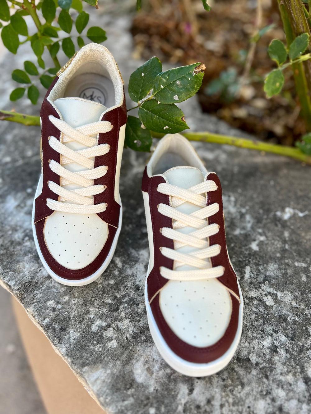 Burgundy Game Day Sneakers Product Image