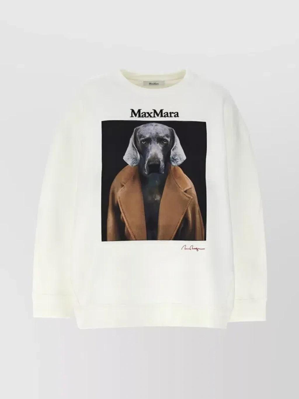 Bacco White Cotton Blend Sweatshirt Product Image