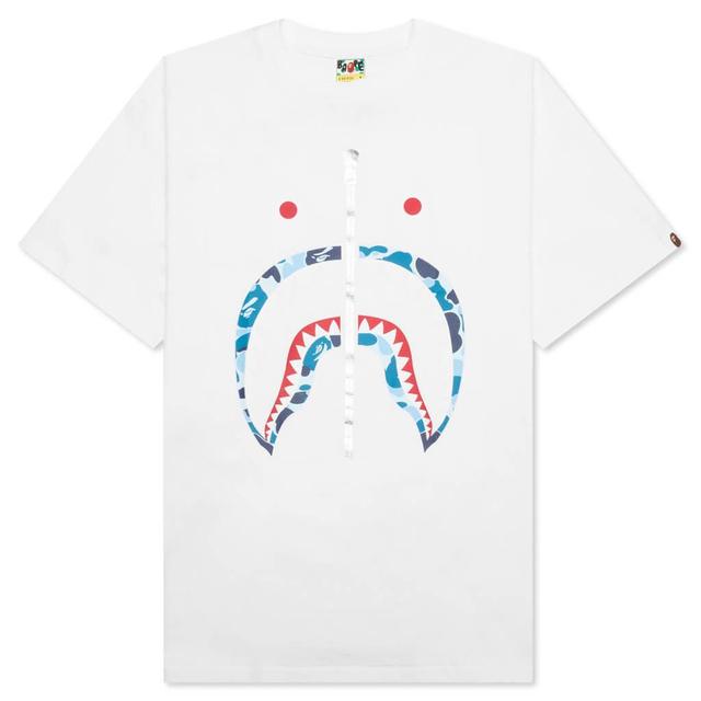 ABC Camo Shark Tee - White/Blue Male Product Image